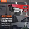 VEVOR Elektrische Seilwinde, 1200 kg Motorwinde mit 4,2 m kabelgebundener Fernbedienung, 12 m Hubhöhe mit Einzelkabel, Einzel-/Doppelschlingen, Not-Aus, Hebezeug für Garage, Lager, Fabrik – Bild 2
