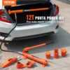 VEVOR Hydraulikzylinder Bausatz, tragbarer hydraulischer Wagenheber 12 t, mit 1,4 m Ölschlauch, Autokarosserierahmen-Reparaturset mit Aufbewahrungskoffer für Autoreparatur, Lkw, Bauernhof, Orange – Bild 2