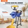 VEVOR elektrische Getreidemühle Gewürzmühlen 3 kW, kommerzielle Maismühle mit Trichter, Pulvermaschine mit einstellbarer Stärke, Hochleistungs-Futtermehl-Müslimühle, Weizenmühle, Trockenmühle – Bild 2
