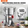 VEVOR elektrische Getreidemühle Hochgeschwindigkeits-Gewürzmühle 2 kg 3400 W, Pulverisiermaschine aus Edelstahl, für trockene Körner Gewürze Müsli Kaffee Mais Pfeffer, Schwenktyp 24 x 23 x 38 cm – Bild 2