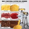 VEVOR Getreidemühle Gewürzmühle 3 kW, kommerzielle Maismühle mit Trichter, Pulvermaschine mit einstellbarer Stärke, Hochleistungs-Futtermehl-Müslimühle Weizenmühle Trocken- und Nassmühle 50 kg/h – Bild 3