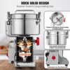 VEVOR elektrische Getreidemühle Hochgeschwindigkeits-Maismühle 2500 g 3400 W, Pulverisiermaschine aus Edelstahl, für trockene Körner Gewürze Müsli Kaffee Mais Pfeffer Schwenktyp 24 x 23 x 39 cm – Bild 3