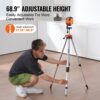 VEVOR Laser-Wasserwaagen-Stativ, ¼ x 20 Gewindehalterung, 27,36-68,11 Zoll Höhenverstellung mit integrierter Wasserwaage, leichter Laserscanner-Stativständer, einziehbare Beine, Aluminium-Stativ für stabile Messungen – Bild 3