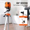 VEVOR Laser-Wasserwaagen-Stativ, ¼ x 20 Gewindehalterung, 27,36-68,11 Zoll Höhenverstellung mit integrierter Wasserwaage, leichter Laserscanner-Stativständer, einziehbare Beine, Aluminium-Stativ für stabile Messungen – Bild 4