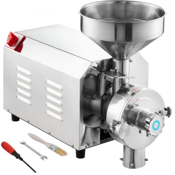 VEVOR Sojabohnenmühle kommerzielle Mahlmaschine für Gewürze 2200 W, Maismühle 50 kg/h Edelstahl-Maismühle VEVOR Sojabohnenmühle kommerzielle Mahlmaschine für Gewürze 2200 W, Maismühle 50 kg/h Edelstahl-Maismühle