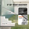 VEVOR Handläufe für Außentreppen, 47,3 Zoll/120 cm Terrassengeländer-Set zur Wand- und Bodenmontage, Silber – Bild 3