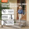 VEVOR Handläufe für Außentreppen, 100 cm Terrassengeländer-Set zur Wand- und Bodenmontage, Silber – Bild 2