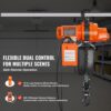 VEVOR Elektrischer Kettenzug, 998 kg Tragkraft, 6 m Hubhöhe, 11.500 U/min, Hebezug mit Kette, 100 m kabellose und 4,5 m kabelgebundene Fernbedienung, Seilwinde für Garage, Werkstatt und Zuhause – Bild 4