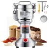 VEVOR elektrische Getreidemühle Hochgeschwindigkeits-Gewürzmühlen 1500 W 300 g, Pulverisiermaschine aus Edelstahl, für trockene Körner Gewürze Müsli Kaffee Mais Pfeffer Silber 180 x 160 x 355 mm