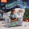 VEVOR Kindersofa Kleinkinderstuhl leuchtet im Dunkeln, weiches und bequemes Kleinkindersofa, Couch plüschiger kuscheliger Lesestuhl für Kinder, kleiner Armlehnenstuhl Spielzimmermöbel Geschenke – Bild 2