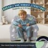 VEVOR Kindersofa Kleinkinderstuhl leuchtet im Dunkeln, weiches und bequemes Kleinkindersofa, Couch plüschiger kuscheliger Lesestuhl für Kinder, kleiner Armlehnenstuhl Spielzimmermöbel Geschenke – Bild 4
