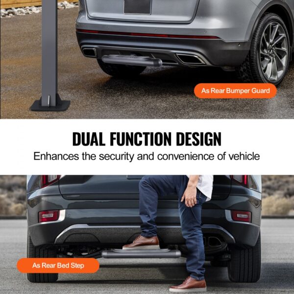 VEVOR Anhängerkupplungsstufe 50,8 mm Empfänger, robuste Stahlkonstruktion mit 158,7 kg Tragkraft, Heckstoßstangenschutz mit Stiftverriegelung, universelle Passform für Lkw SUV Pickup Anhänger – Bild 3