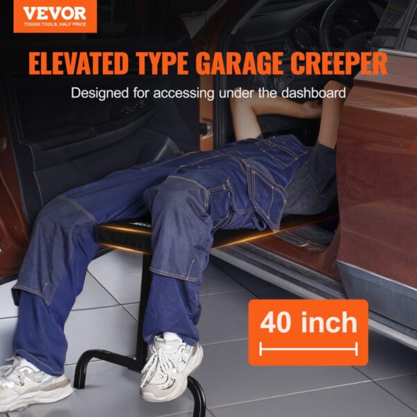 VEVOR Rollbrett Garagenrollbrett, 1016 mm, 150 kg Tragkraft, rollbares Rollbrett für Mechaniker und Garage, 515-695 mm höhenverstellbar, liegend oder aufrecht im Auto oder Lkw, für die Werkstatt – Bild 2
