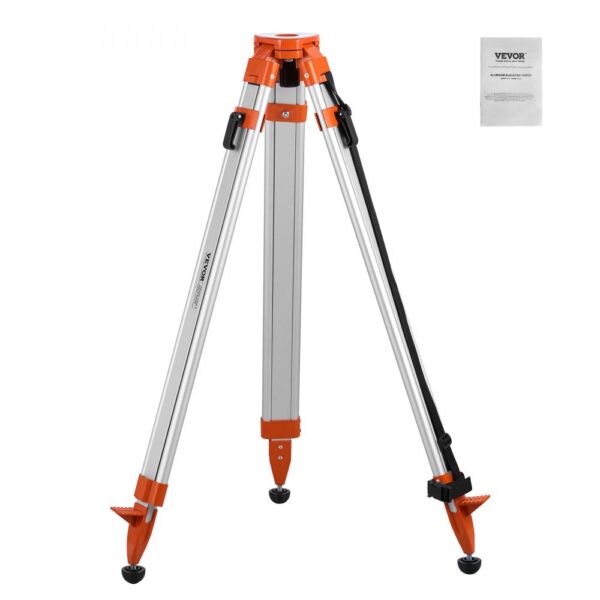 VEVOR Laser-Wasserwaagen-Stativ, 5/8"-11-Gewindehalterung, 16,53-65,55 Zoll Höhenverstellung, robustes Vermessungs-Stativ für Bau-Laser-Wasserwaagen-Scanner, einziehbare Beine, rutschfeste Füße, professionell