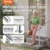 VEVOR Handläufe für Außentreppen, 80 cm Terrassengeländer-Set zur Wand- und Bodenmontage, Silber – Bild 2