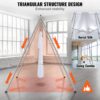 VEVOR Aerial Yoga Hängematte mit Yogarahmen 6 x 2,6 m, Weiß Yoga Swing Air Fliegen, Yoga-Schaukel Hammock Swing 250 kg Max. Tragfähigkeit, inkl. Yoga-Socken & Fußpolster, Anti-Gravity-Übungen – Bild 5