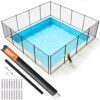 VEVOR Poolzaun, 1,21 x 14,63 m, abnehmbarer Kindersicherheits-Poolzaun, einfache DIY-Installation, Schwimmbadzaun, 340 g Teslin-PVC-Poolzaunnetz, schützt Kinder und Haustiere