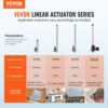 VEVOR 6000N Linear Actuator DC 12V Linearantrieb IP44 Elektrischer Linearmotor 350mm Hublänge Geräuschpegel ≤50dB Elektrische Türöffner 5mm/s Fahrgeschwindigkeit Lineartechnik Verstellantrieb – Bild 2