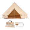 VEVOR Canvas-Glockenzelt 3 m 4-Jahreszeiten-Canvas-Zelt für Camping mit Herdanschluss