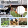 VEVOR Volierendraht 91 x 1524 cm, Gartenzaun, 1,52 mm Maschendrahtzaunrolle, Vinylbeschichtetes Drahtzaun für Hühnerstallbarrieren, Kaninchen- und Schlangenzäune, Geflügelgehege – Bild 4