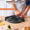 VEVOR Tortilla-Presse, 25 cm Taco Presse, Robuste Gusseisen-Tortilladora-Presse, Vorgewürzte Tortilla Maker Tortilla Hersteller mit 100 Stk. Pergamentpapier, Teigmaschine für Mehl-Tortilla, Schwarz – Bild 4 VEVOR Tortilla-Presse, 25 cm Taco Presse, Robuste Gusseisen-Tortilladora-Presse, Vorgewürzte Tortilla Maker Tortilla Hersteller mit 100 Stk. Pergamentpapier, Teigmaschine für Mehl-Tortilla, Schwarz – Bild 4