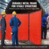 VEVOR 3-Panel-Schweißvorhang 1,8 x 1,8 m Schweißschutzvorhang aus Flammhemmendem Vinyl Schweißschutzwand mit 12 Schwenkrädern und einem 6-stufigen UV-Schutz Schweißerdecke Schweißschutz Rot – Bild 5