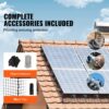 VEVOR Vogelschutz für Solarmodule, 15,2 cm x 30,4 m, Taubenabwehr Solaranlagengitter mit 100 Edelstahl-Verschlüssen, Solarmodul-Schutz mit rostfreier PVC-Beschichtung, 12 mm Drahtrollengeflecht – Bild 4