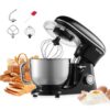 VEVOR KüchenmaschineTeigmixer 1400 W 5,68 L Küchenmaschine mit kippbarem Kopf Edelstahlschüssel Knethaken Schneebesen Schaber, Haushalts-Küchenmaschine zum Backen und Mixen, schwarz VEVOR KüchenmaschineTeigmixer 1400 W 5,68 L Küchenmaschine mit kippbarem Kopf Edelstahlschüssel Knethaken Schneebesen Schaber, Haushalts-Küchenmaschine zum Backen und Mixen, schwarz