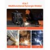 VEVOR MIG-Schweißgerät, 200 A synergetische MIG-Schweißmaschine, 4-in-1-Gas-MIG/Flux Core-MIG/Stick/Lift-TIG-Mehrprozess-Welder mit IGBT-Wechselrichtertechnologie und LCD-Bildschirmanzeige – Bild 2