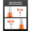 VEVOR Klick-Drehmomentschlüssel, 3/8 Zoll Antrieb 5-60 N.m, Zweiwege-Drehmomentschlüssel mit Stecknüssen & Verlängerung & Bohrer, 72 Zähne ±3 % hohe Präzision legierter Stahl für Autoreparatur – Bild 4