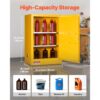 VEVOR Brennbarer Lagerschrank 49,21 L, 59 x 46 x 90 cm Brandschutzschrank mit Verstellbarem Regal, Kaltgewalzter und Verzinkter Stahl-Brandschutzschrank, für Gewerbliche, Industrielle Nutzung, Gelb – Bild 3