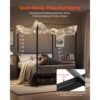 VEVOR Himmelbettrahmen (Full Size), Metallhimmelbett mit Himmelbett-Design (363 kg belastbar), robuste Stahllattenstütze (Quadrat), Stauraum unter dem Bett, kein Boxspring erforderlich, Schwarz – Bild 4