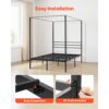 VEVOR Himmelbettrahmen (Full Size), Metallhimmelbett mit Himmelbett-Design (363 kg belastbar), robuste Stahllattenstütze (Quadrat), Stauraum unter dem Bett, kein Boxspring erforderlich, Schwarz – Bild 5