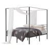VEVOR Himmelbettrahmen (Queen Size), Metallhimmelbett (363 kg belastbar) mit Himmelbett-Design, Stahllattenstütze (Quadrat), Stauraum unter dem Bett, kein Boxspring erforderlich, Netzrahmen Schwarz VEVOR Himmelbettrahmen (Queen Size), Metallhimmelbett (363 kg belastbar) mit Himmelbett-Design, Stahllattenstütze (Quadrat), Stauraum unter dem Bett, kein Boxspring erforderlich, Netzrahmen Schwarz