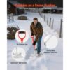 VEVOR Schneeschaufel, 350x400 mm Schneeräumer aus Aluminiumlegierung mit D-förmigen Griffen, Schneeräumer, Schneeschippe, Schneeschüppe, tragbares Schneeräumwerkzeug für Garten, Auto, Camping – Bild 5