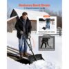 VEVOR Schneeschaufel, 455x320 mm Schneeräumer mit D-förmigen Griffen und Hilfsgriff, Schneeschippe, Schneeschüppe, leichtes Schneeräumwerkzeug für Garten, Auto, Camping im Freien – Bild 3