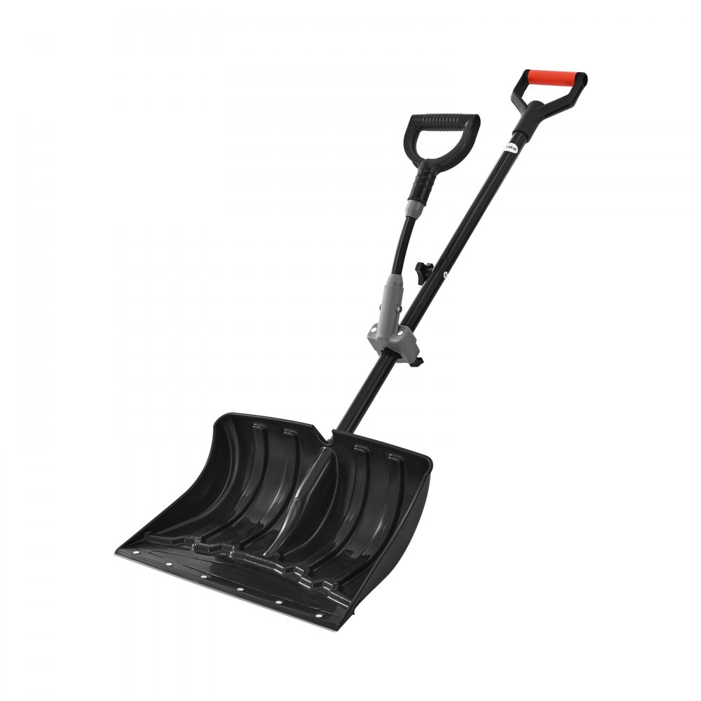 VEVOR Schneeschaufel, 455x320 mm Schneeräumer mit D-förmigen Griffen und Hilfsgriff, Schneeschippe, Schneeschüppe, leichtes Schneeräumwerkzeug für Garten, Auto, Camping im Freien