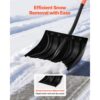 VEVOR Schneeschaufel, 420x340 mm Schneeräumer mit D-förmigen Griffen & Aluminiumklinge, Schneeschieber, Schneeschippe, Schneeschüppe, Schneeräumwerkzeug für Garten, Auto, Camping im Freien – Bild 2