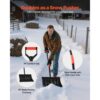 VEVOR Schneeschaufel, 420x340 mm Schneeräumer mit D-förmigen Griffen & Aluminiumklinge, Schneeschieber, Schneeschippe, Schneeschüppe, Schneeräumwerkzeug für Garten, Auto, Camping im Freien – Bild 5