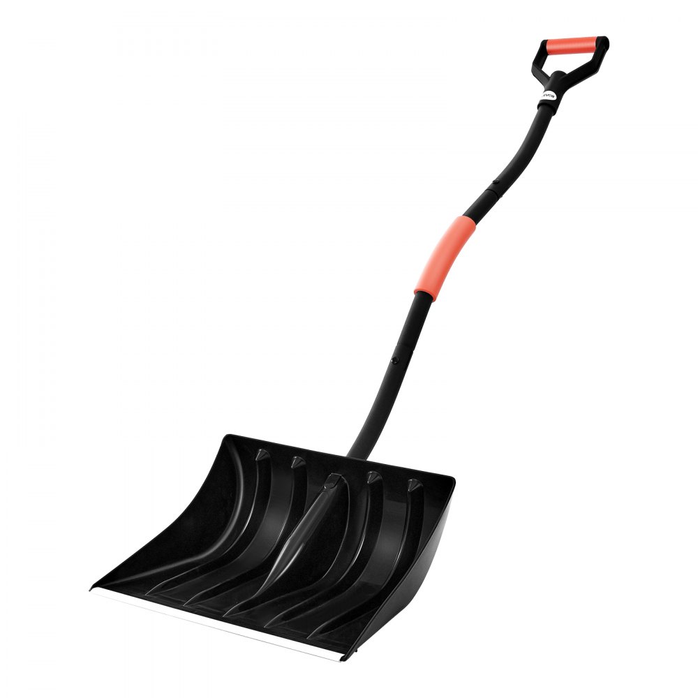 VEVOR Schneeschaufel, 420x340 mm Schneeräumer mit D-förmigen Griffen & Aluminiumklinge, Schneeschieber, Schneeschippe, Schneeschüppe, Schneeräumwerkzeug für Garten, Auto, Camping im Freien