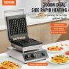 VEVOR kommerzielles Waffeleisen Waffelmaschine 2000 W antihaftbeschichtetes belgisches aus Edelstahl – Bild 2
