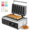 VEVOR kommerzieller Waffeleisen Waffel Maker 6-teilig 1500 W, für Restaurant, Snackbar Familie