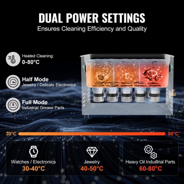 VEVOR Ultraschallreiniger 600 W digitales Ultraschallreinigungsgerät 30 L mit verbesserter Entgasung – Bild 4