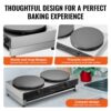 VEVOR elektrischer Crepemaker Crepe-Maschine mit Doppelkopf 6000 W flache Crepe-Grillplatte – Bild 5
