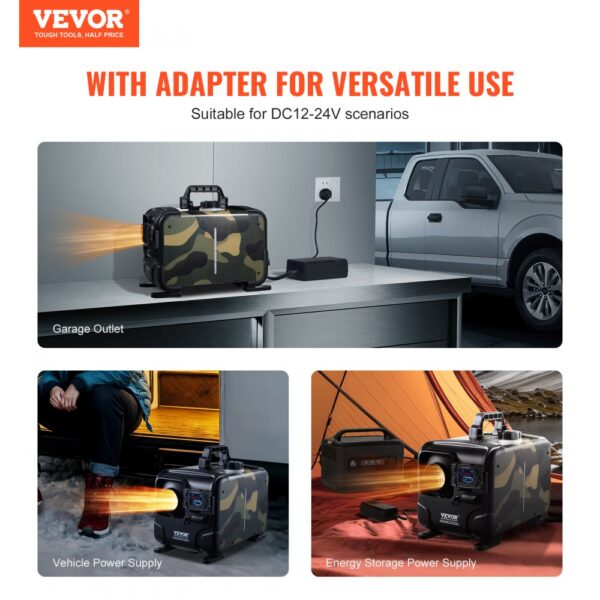 VEVOR 5-8KW Dieselheizung 12 V / 24 V All in One Diesel-Luftheizung mit Bluetooth-App & Fernbedienung – Bild 2