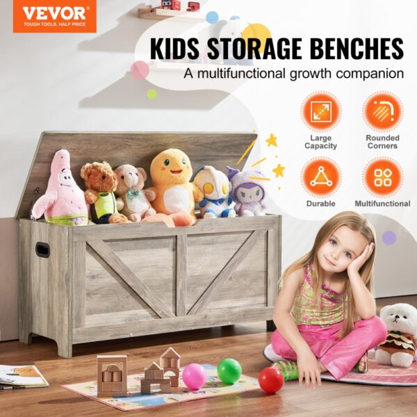 VEVOR Kindersitzbank Spielzeug Aufbewahrungsbank, Spielzeug Aufbewahrung, 990 x 395 x 480 mm – Bild 2