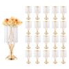 VEVOR 20 STK 43 cm hoher Blumenständer aus Kristallglas für Hochzeiten, Metallvase für Hochzeitsmittelstücke