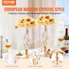 VEVOR 20 STK 43 cm hoher Blumenständer aus Kristallglas für Hochzeiten, Metallvase für Hochzeitsmittelstücke – Bild 2