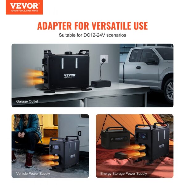 VEVOR 8 kW Dieselheizung 12 V / 24 V All in One Diesel-Luftheizung mit Bluetooth App-Steuerung & Fernbedienung – Bild 2