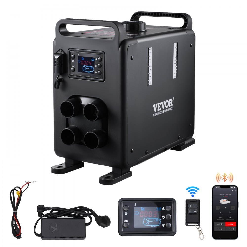 VEVOR 8 kW Dieselheizung 12 V / 24 V All in One Diesel-Luftheizung mit Bluetooth App-Steuerung & Fernbedienung